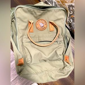 Green mint condition Fjallraven regular size backpack